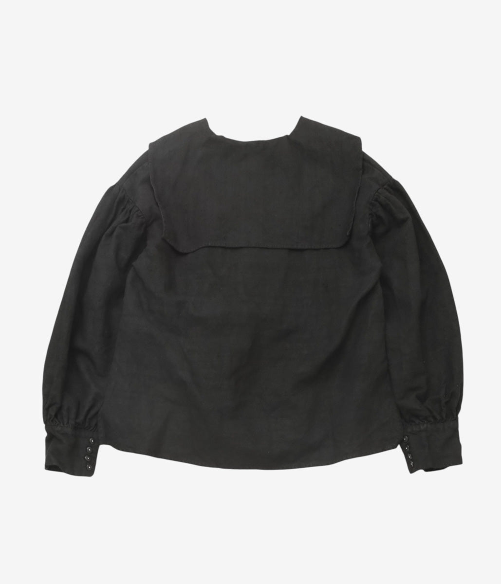 WHITEREAD ''SAILOR COLLAR SHIRT'' (EBONY LINEN)