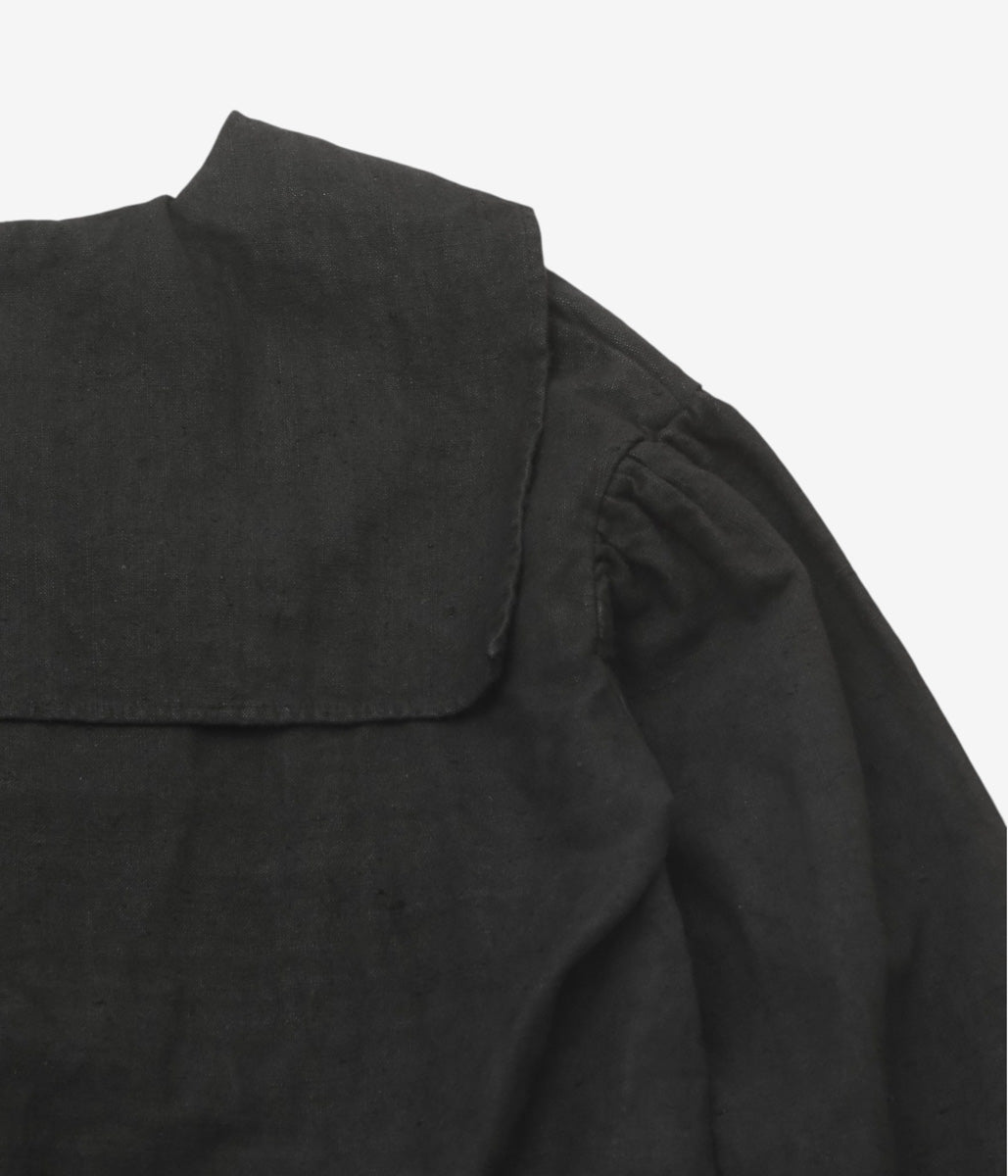 WHITEREAD ''SAILOR COLLAR SHIRT'' (EBONY LINEN)