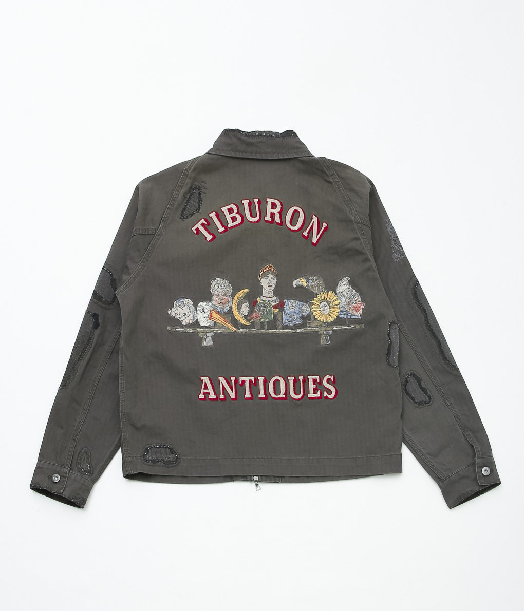 SAMUEL ZELIG ''ANTIQUE ZIP JACKET'' (BLACK)