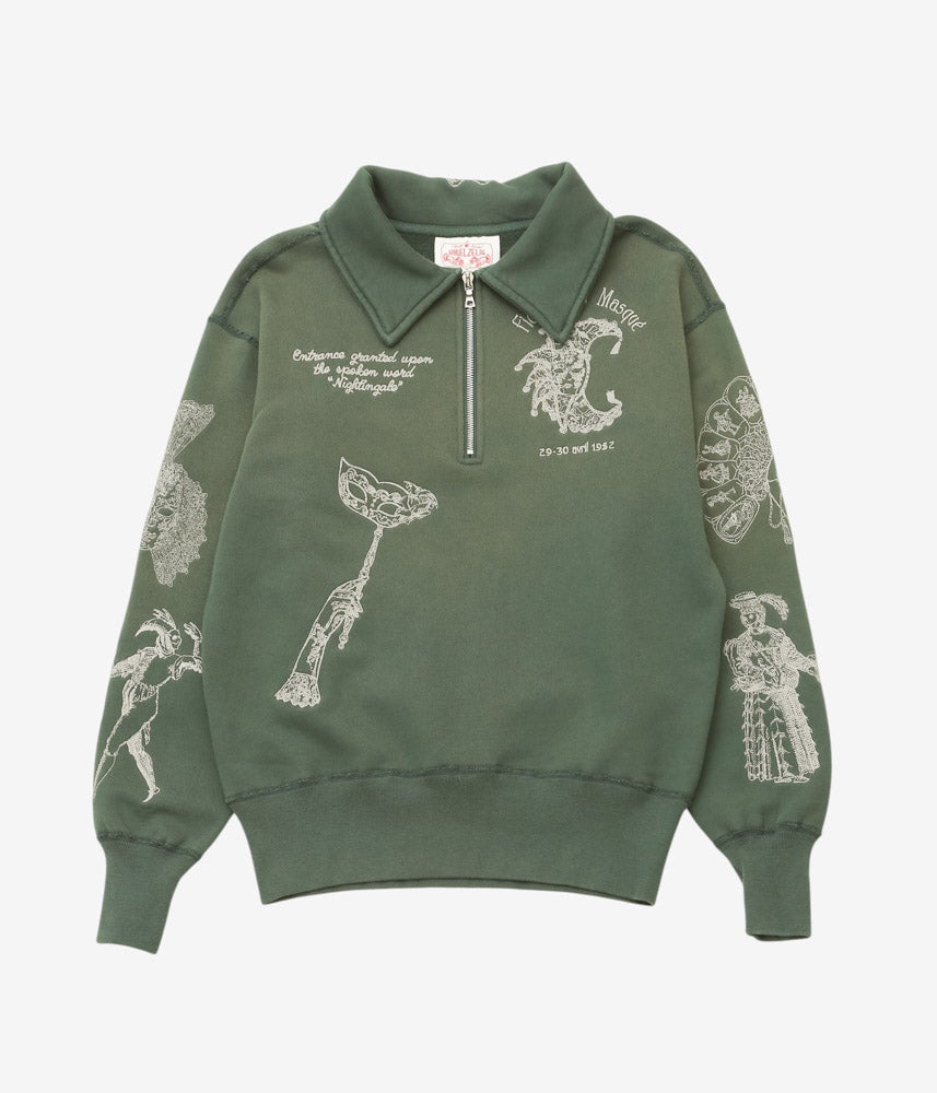 SAMUEL ZELIG ''BALLROOM 1/4 ZIP'' (EMERALD GREEN)