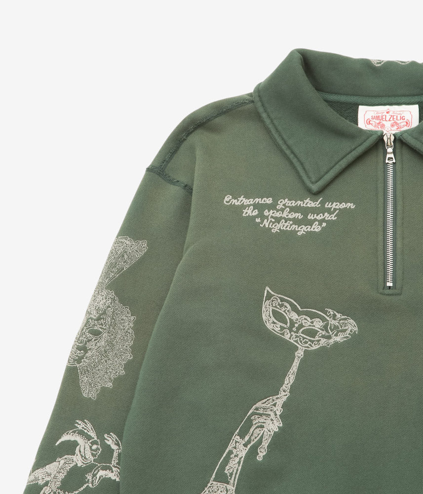 SAMUEL ZELIG ''BALLROOM 1/4 ZIP'' (EMERALD GREEN)
