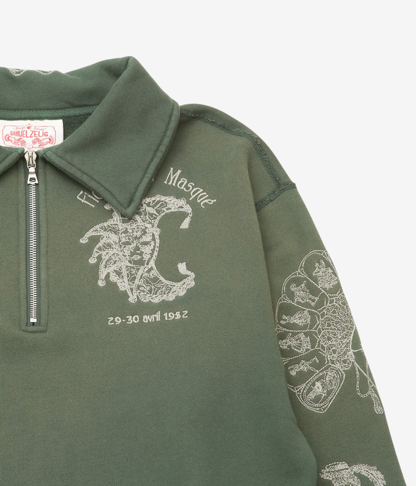 SAMUEL ZELIG ''BALLROOM 1/4 ZIP'' (EMERALD GREEN)