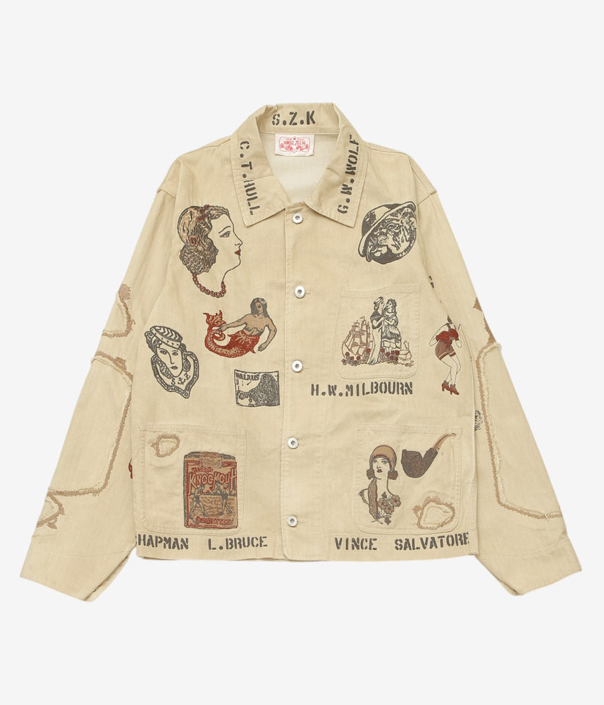 SAMUEL ZELIG ''DUFFLE CHORE JACKET'' (FADED BEIGE)