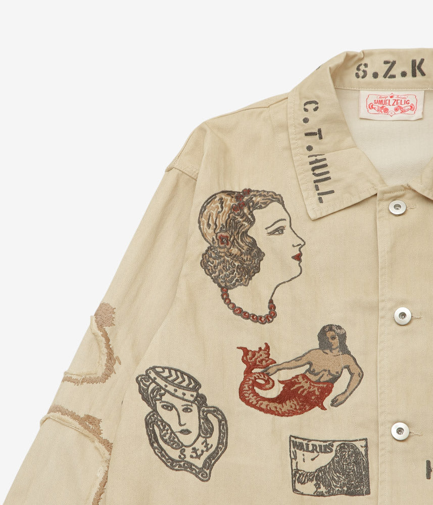 SAMUEL ZELIG ''DUFFLE CHORE JACKET'' (FADED BEIGE)