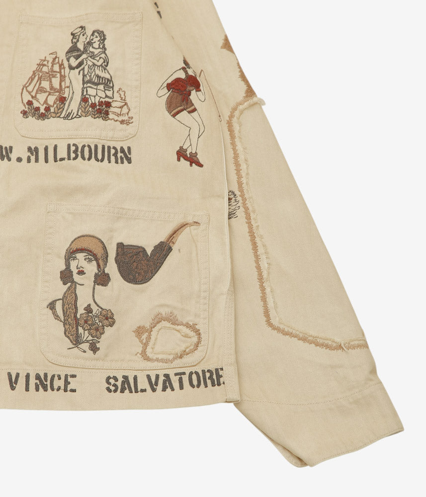 SAMUEL ZELIG ''DUFFLE CHORE JACKET'' (FADED BEIGE)