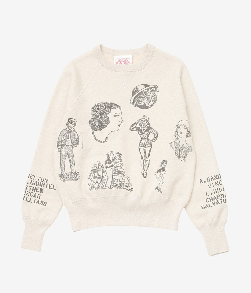 SAMUEL ZELIG ''DUFFLE CREWNECK'' (TINTED OATMEAL GREY)
