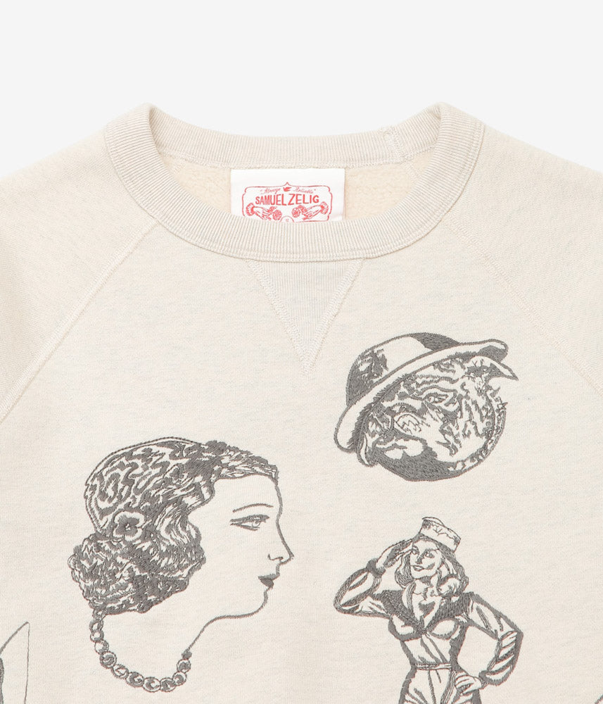 SAMUEL ZELIG ''DUFFLE CREWNECK'' (TINTED OATMEAL GREY)