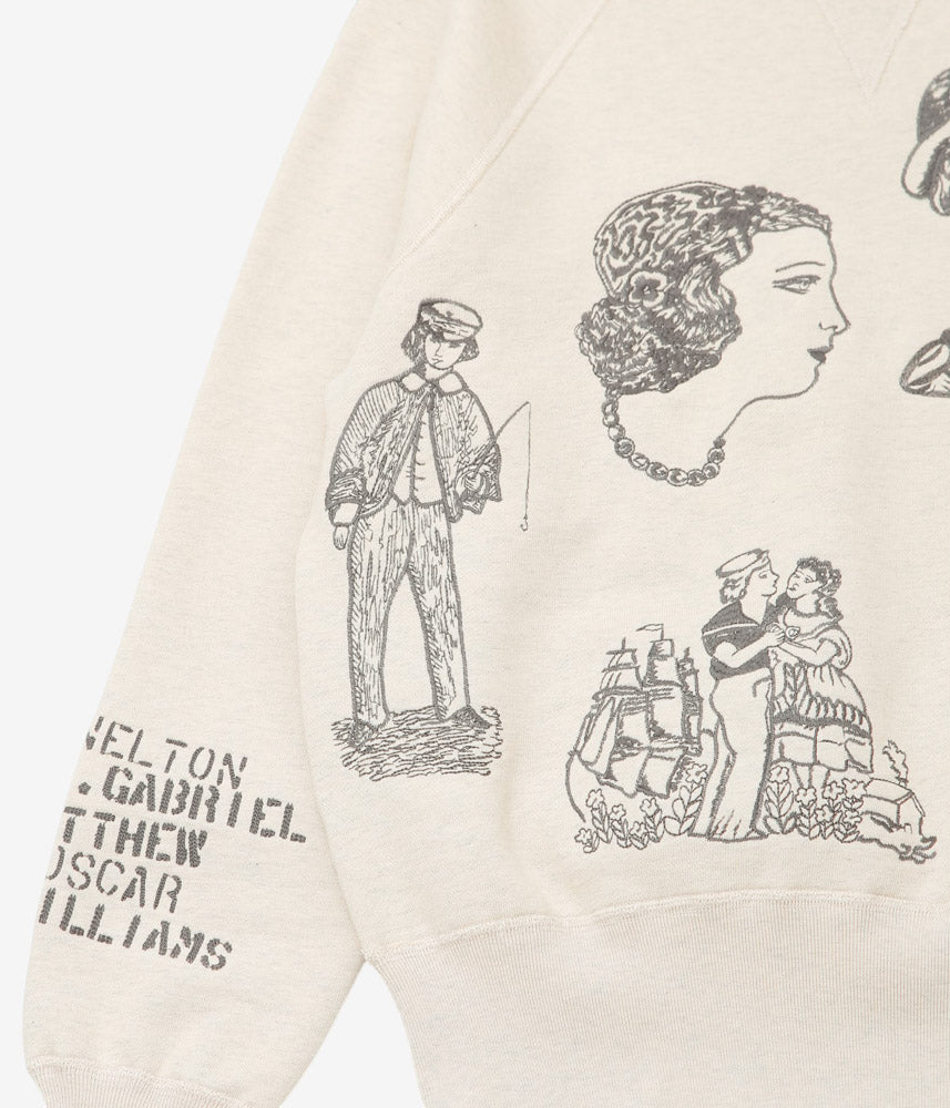 SAMUEL ZELIG ''DUFFLE CREWNECK'' (TINTED OATMEAL GREY)