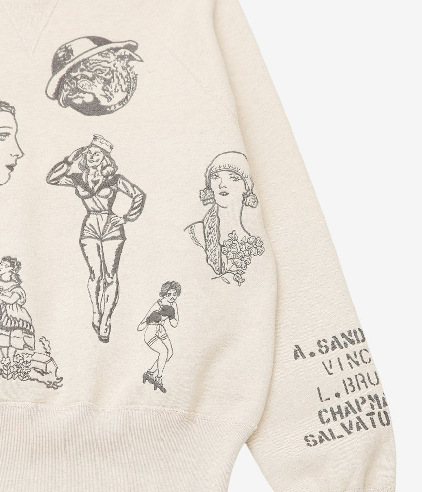 SAMUEL ZELIG ''DUFFLE CREWNECK'' (TINTED OATMEAL GREY)