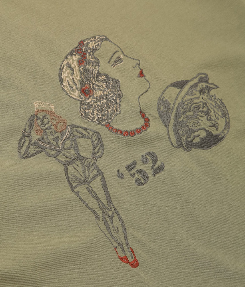 SAMUEL ZELIG ''DUFFLE TEE'' (TWO TONE OLIVE)