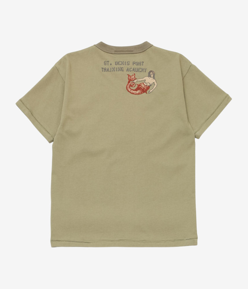 SAMUEL ZELIG ''DUFFLE TEE'' (TWO TONE OLIVE)