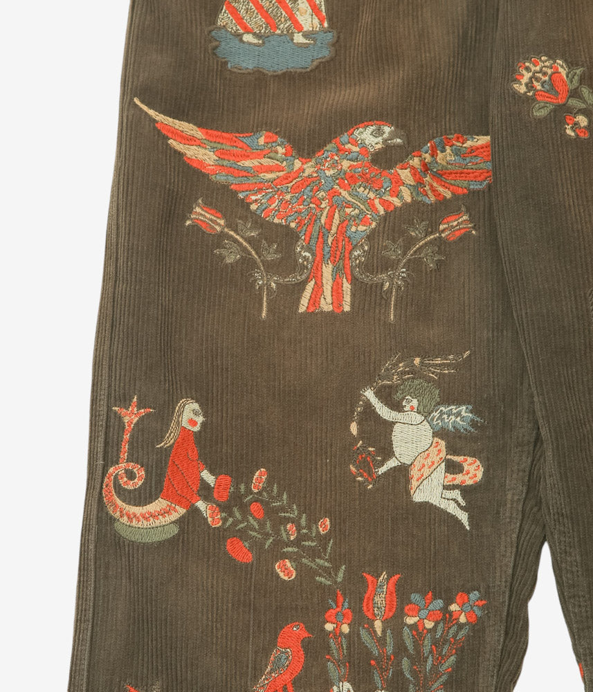 SAMUEL ZELIG ''FOLK PANT'' (OLIVE BROWN)