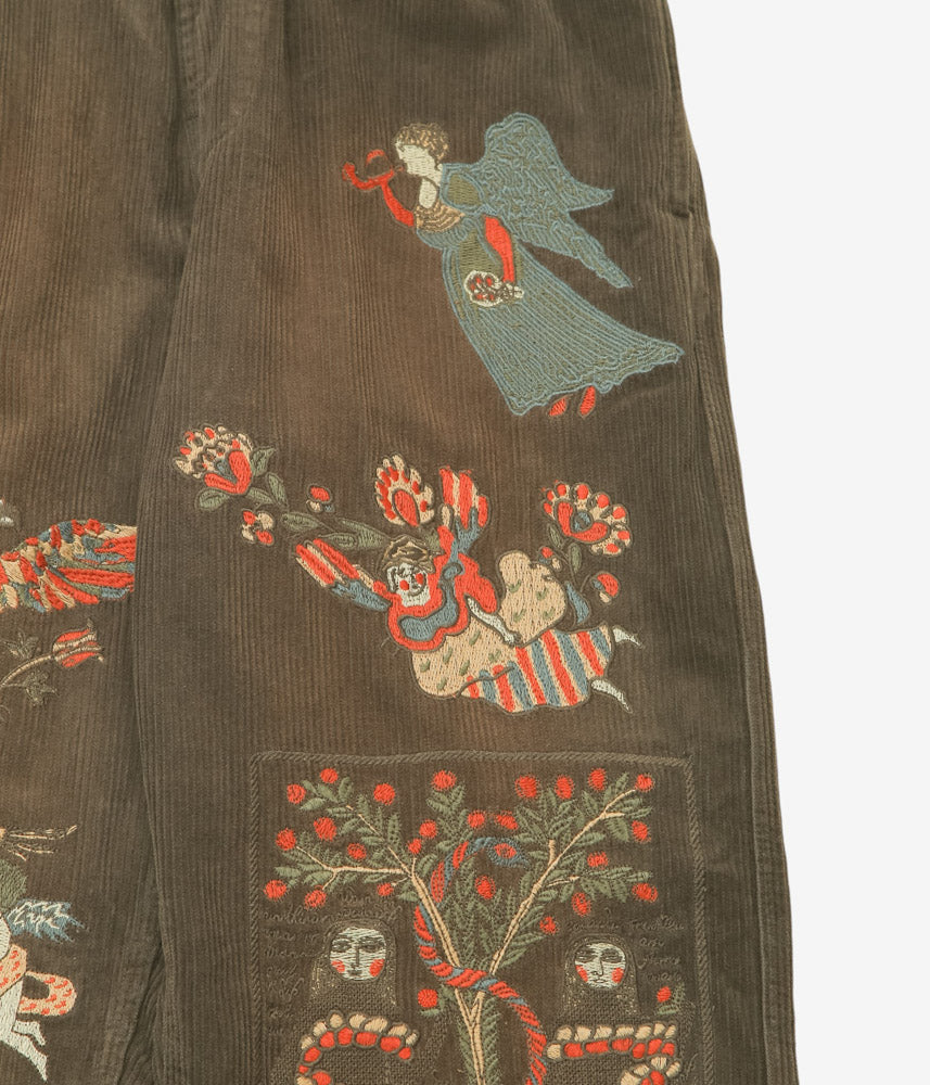 SAMUEL ZELIG ''FOLK PANT'' (OLIVE BROWN)