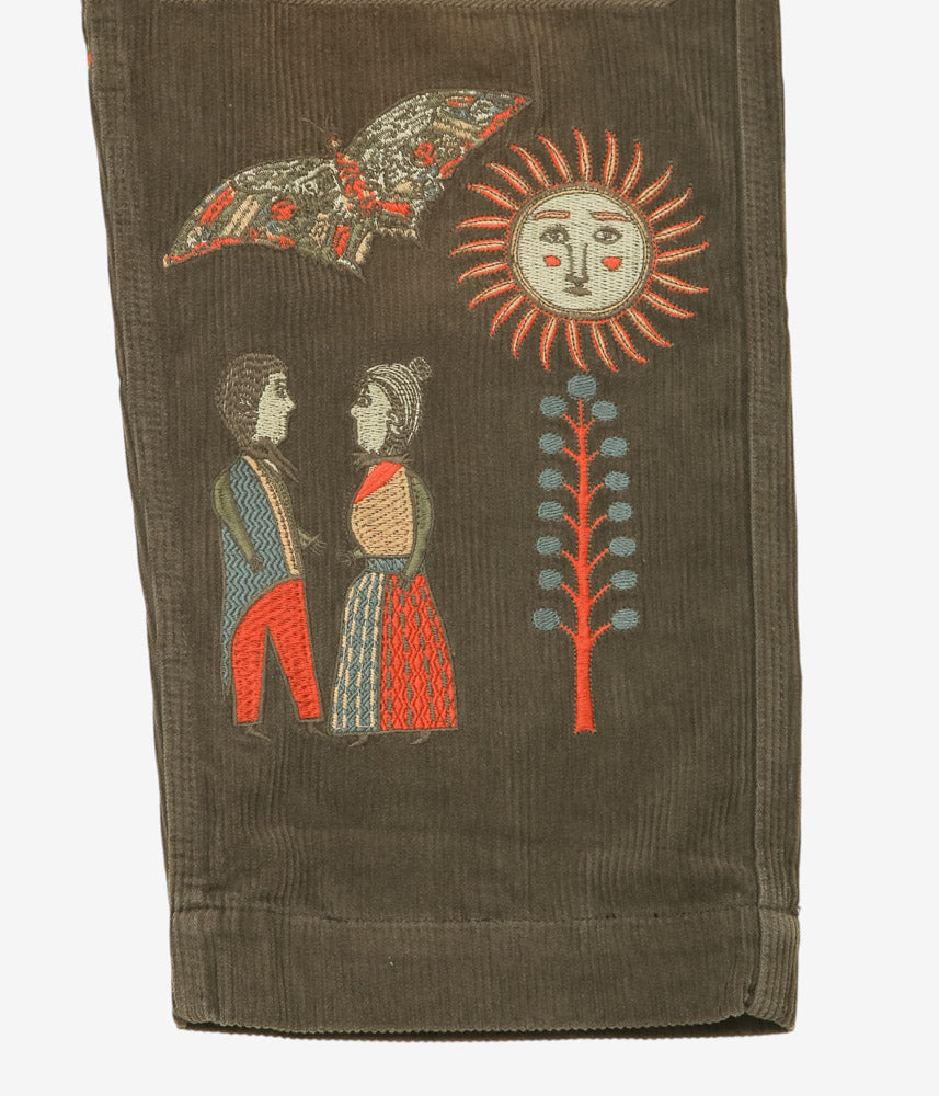 SAMUEL ZELIG ''FOLK PANT'' (OLIVE BROWN)