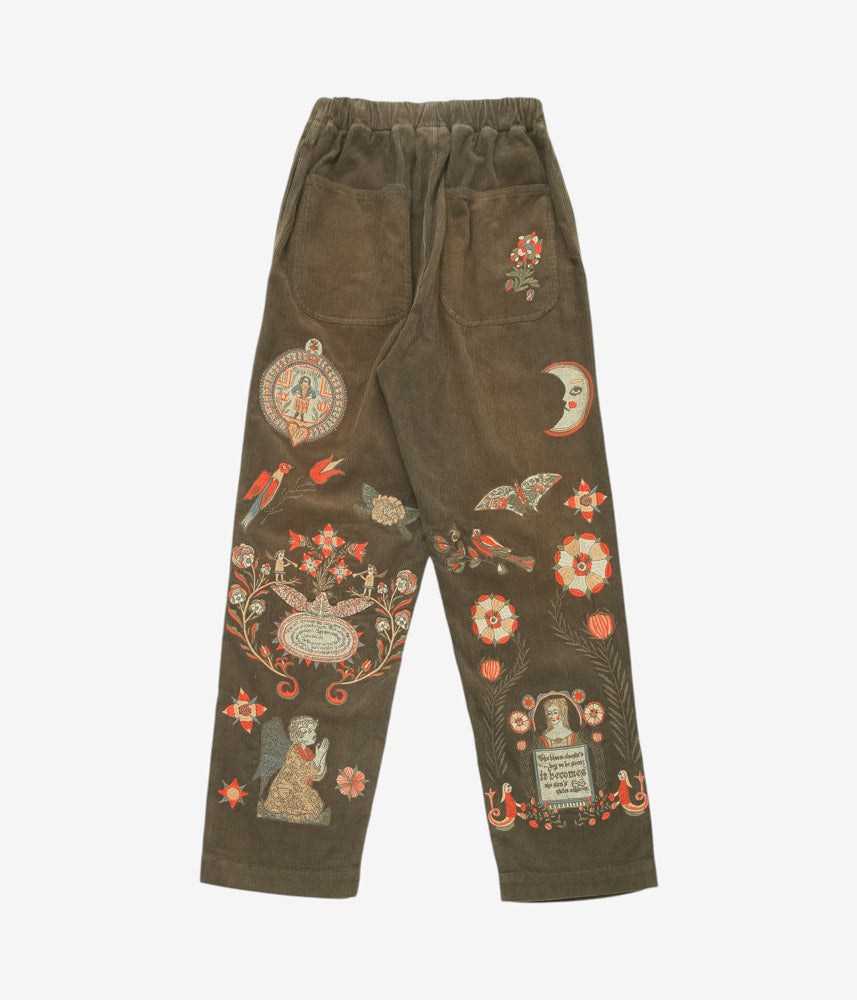SAMUEL ZELIG ''FOLK PANT'' (OLIVE BROWN)