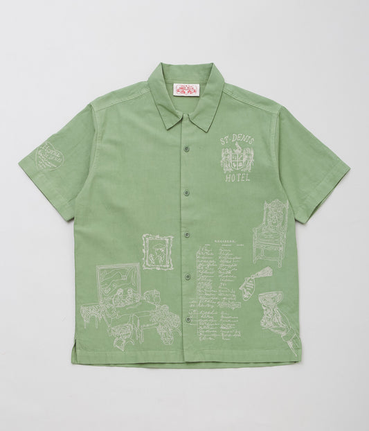 SAMUEL ZELIG ''HOTEL CAMP SHIRT''(GREEN)