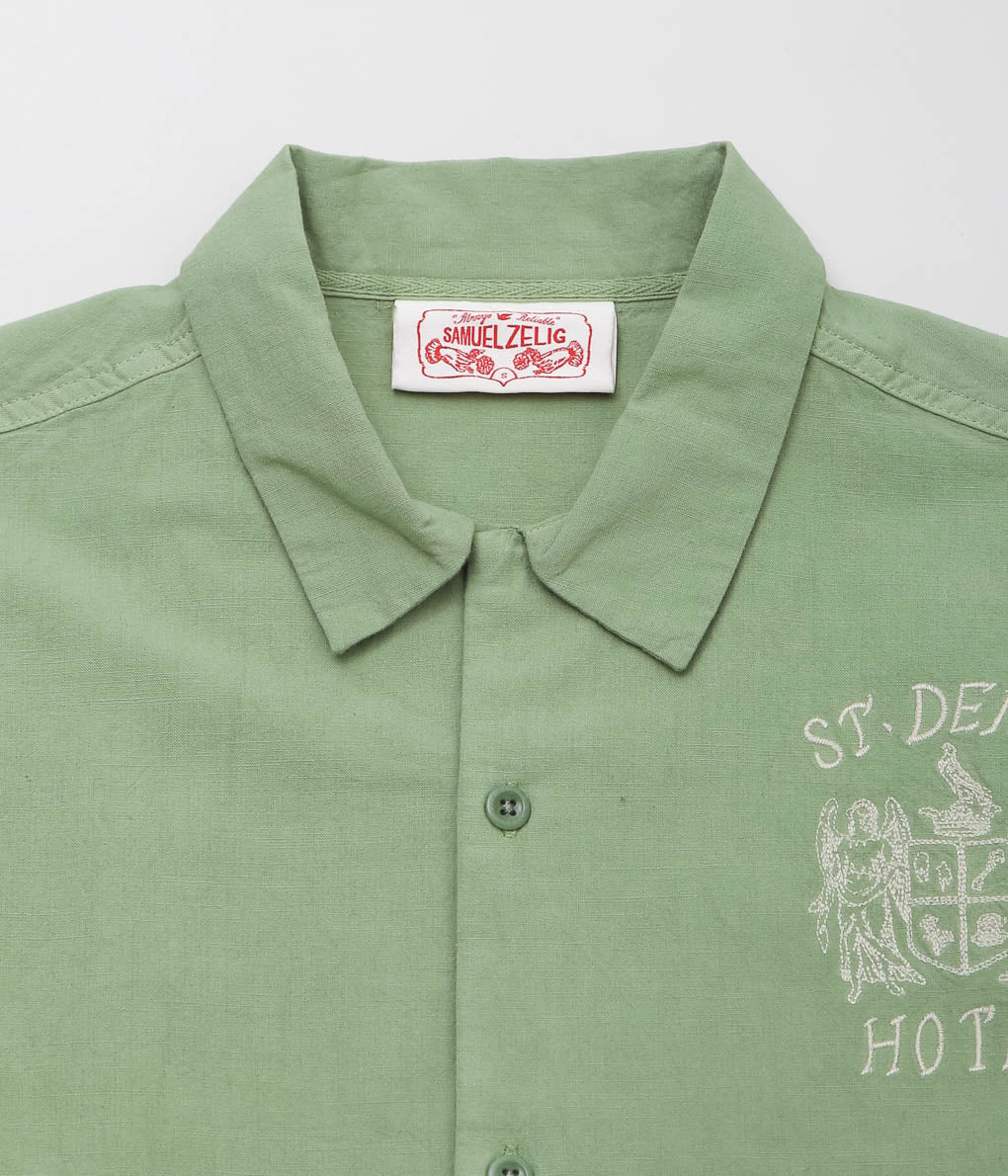 SAMUEL ZELIG ''HOTEL CAMP SHIRT'' (GREEN)