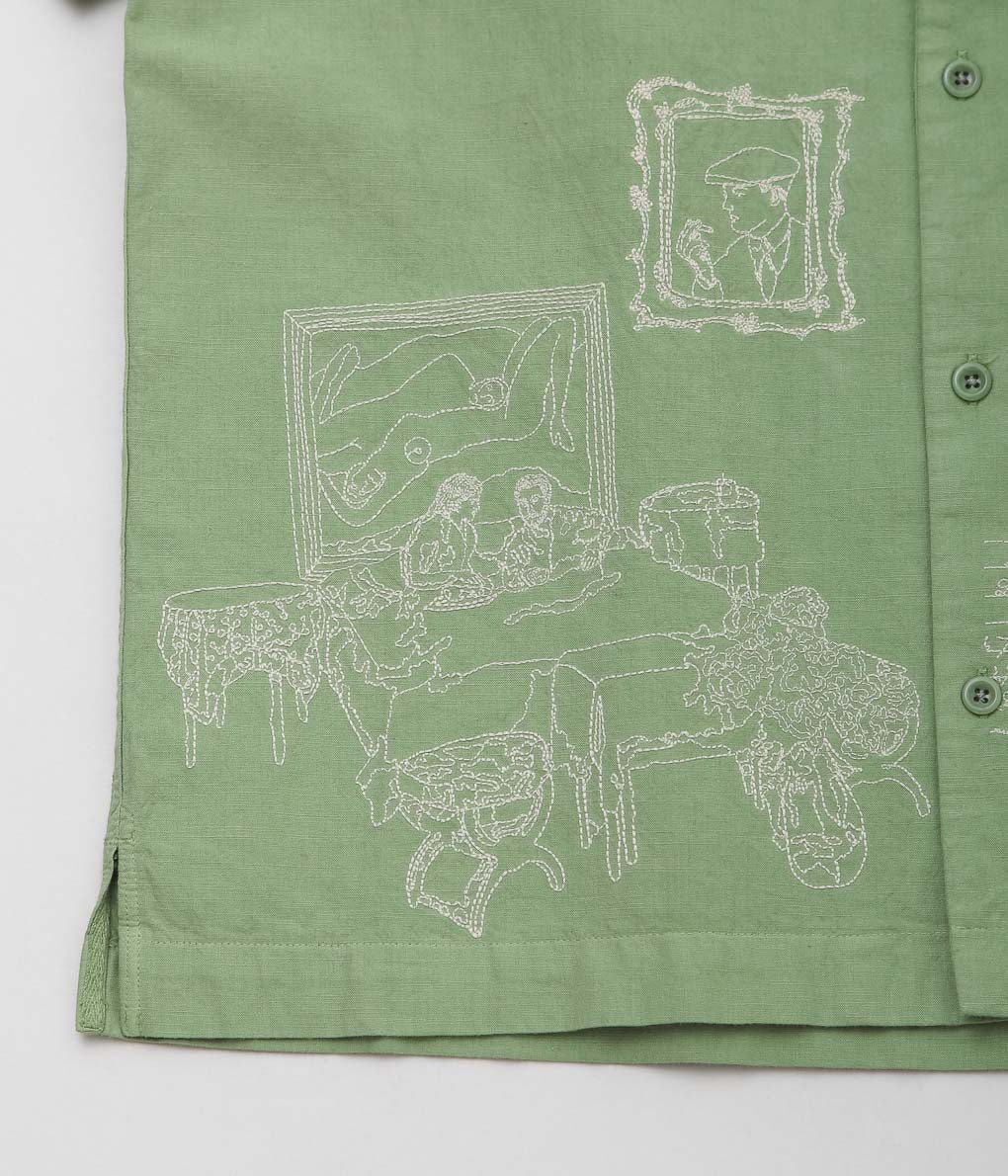 SAMUEL ZELIG ''HOTEL CAMP SHIRT'' (GREEN)