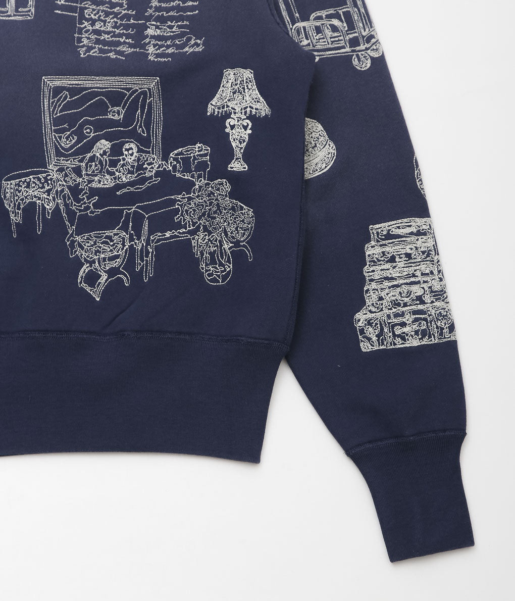 SAMUEL ZELIG ''HOTEL CREWNECK'' (NAVY)