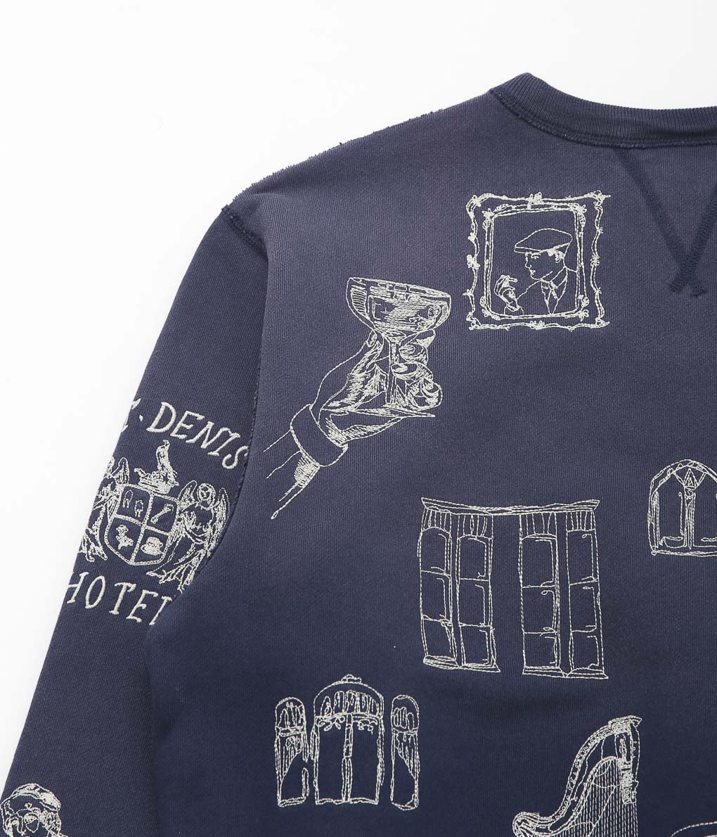 SAMUEL ZELIG ''HOTEL CREWNECK'' (NAVY)