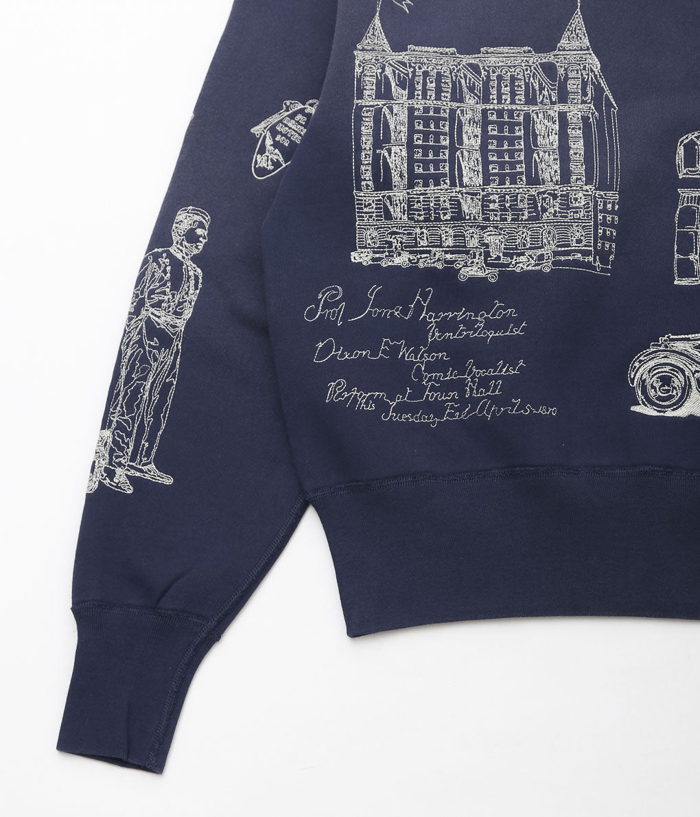 SAMUEL ZELIG ''HOTEL CREWNECK'' (NAVY)