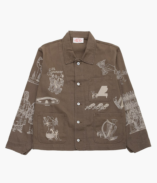 SAMUEL ZELIG ''RESTAURANT CHORE JACKET''(BROWN)