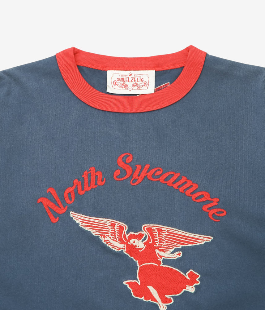 SAMUEL ZELIG ''SERVICE TEE'' (NAVY RED RINGER)