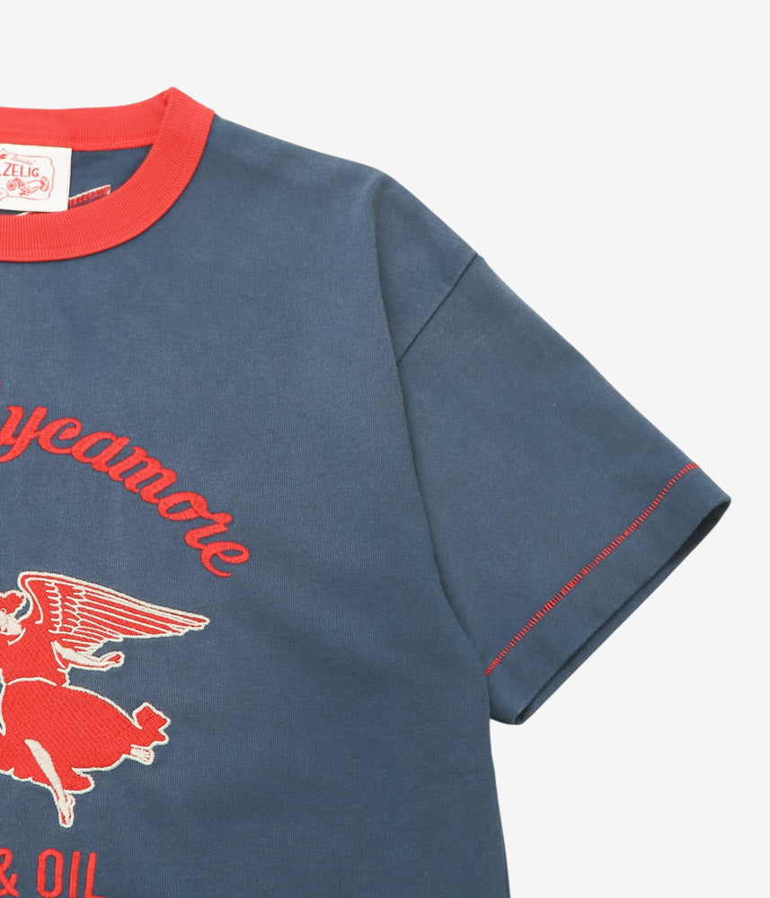 SAMUEL ZELIG ''SERVICE TEE'' (NAVY RED RINGER)