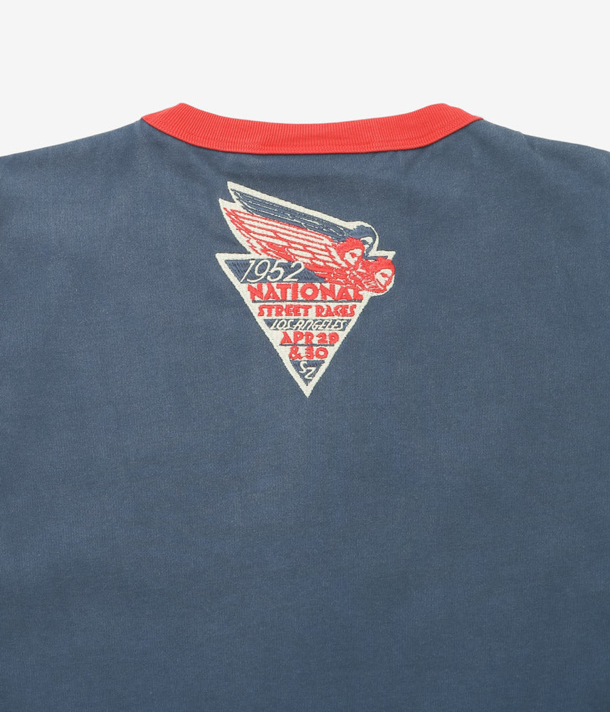 SAMUEL ZELIG ''SERVICE TEE'' (NAVY RED RINGER)