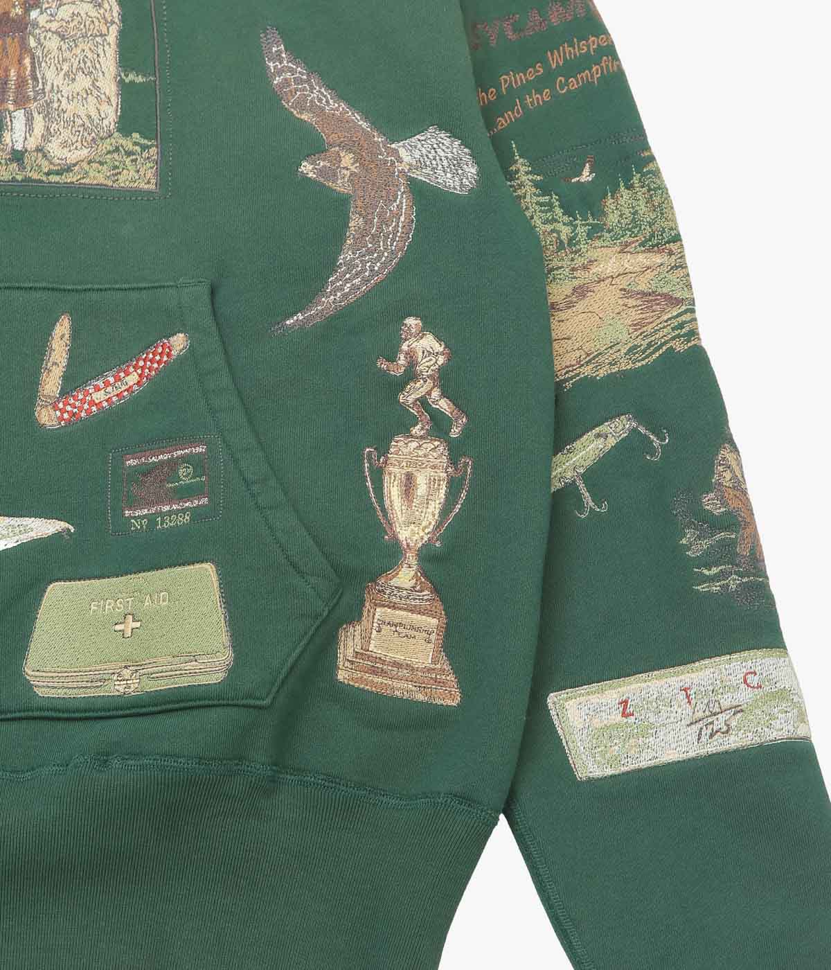 SAMUEL ZELIG ''TRAIL HOODIE'' (FOREST GREEN)
