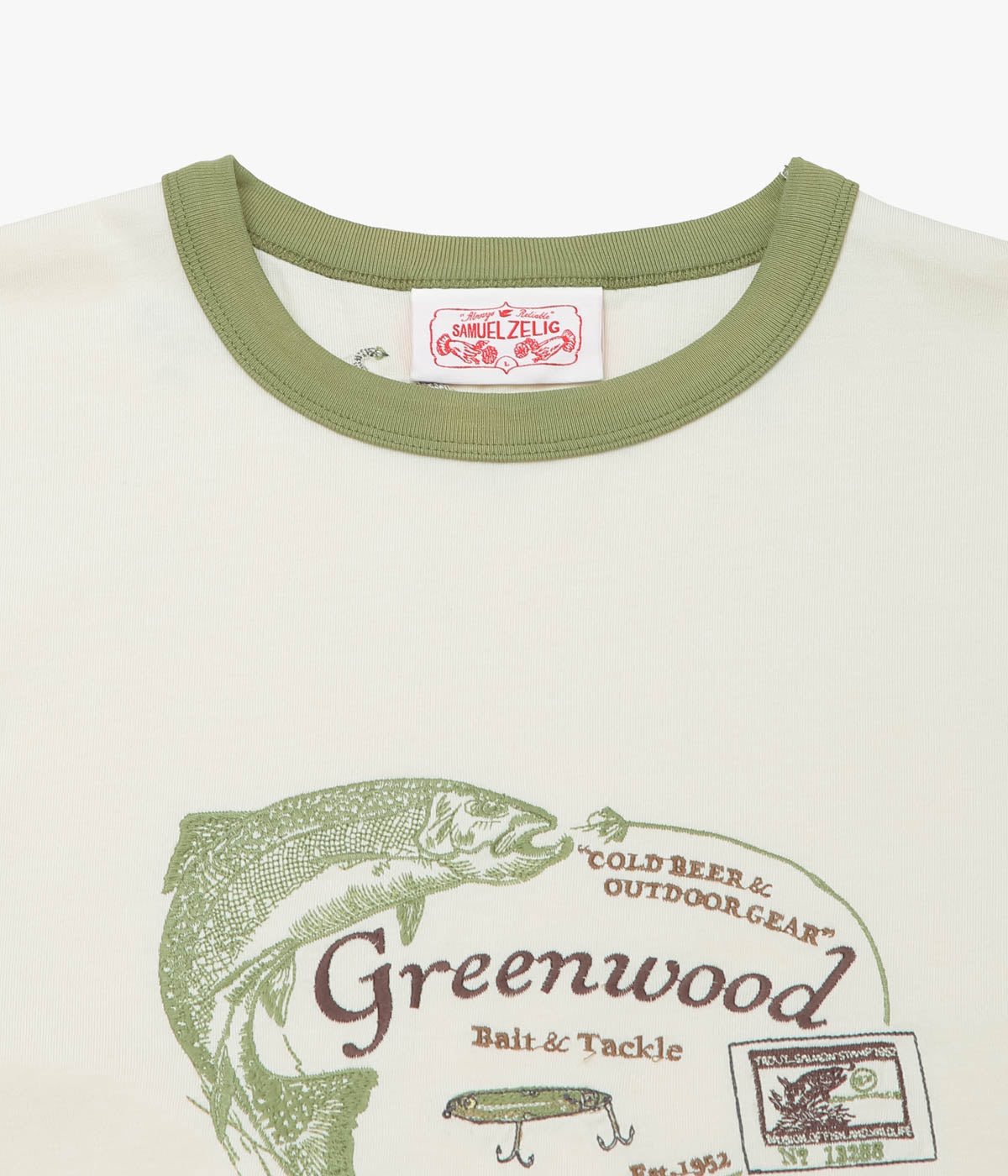 SAMUEL ZELIG "TRAIL TEE" (OLIVE RINGER)