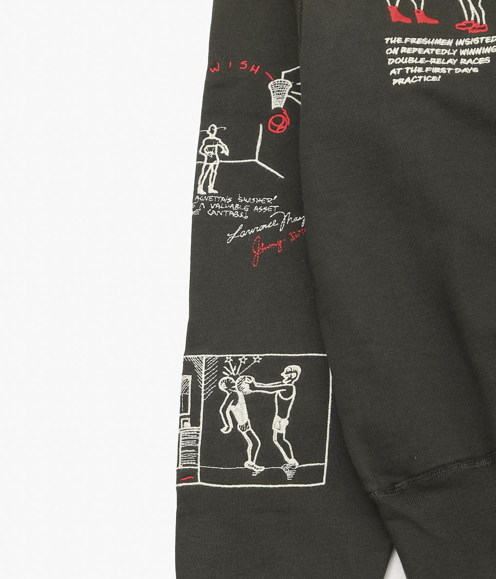 SAMUEL ZELIG ''VARSITY 1/4 ZIP'' (FADED BLACK) – THE STORE