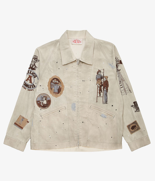 SAMUEL ZELIG ''WESTERN ZIP JACKET'' (NATURAL)