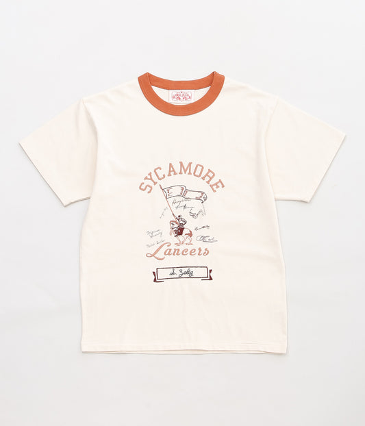 SAMUEL ZELIG ''YEARBOOK TEE'' (ORANGE RINGER)