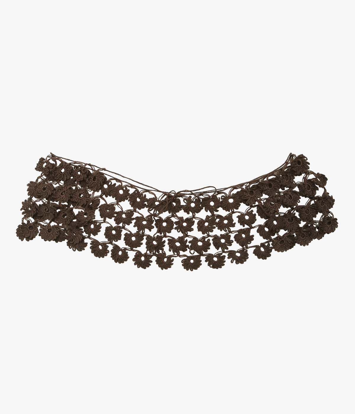 SERA STUDIO "OYA HAND EMBROIDERY BELT W/ LARGE FLOWERS" (BROWN)