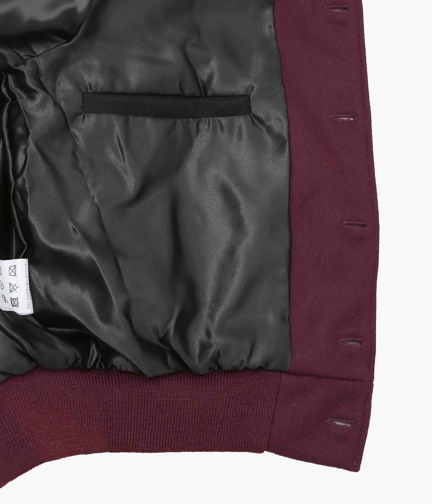 SETTLEMIER'S ''ROLL COLLAR VARSITY JACKET'' (BURGUNDY)
