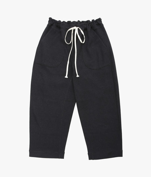 SEVENTY FIVE ''DRAWSTRING TROUSERS (COTTON / CASHMERE)'' (BLACK)