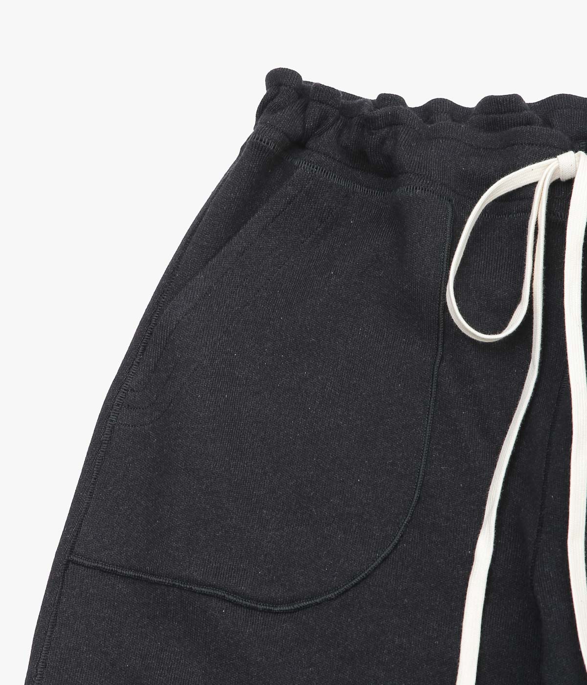 SEVENTY FIVE ''DRAWSTRING TROUSERS (COTTON / CASHMERE)'' (BLACK)