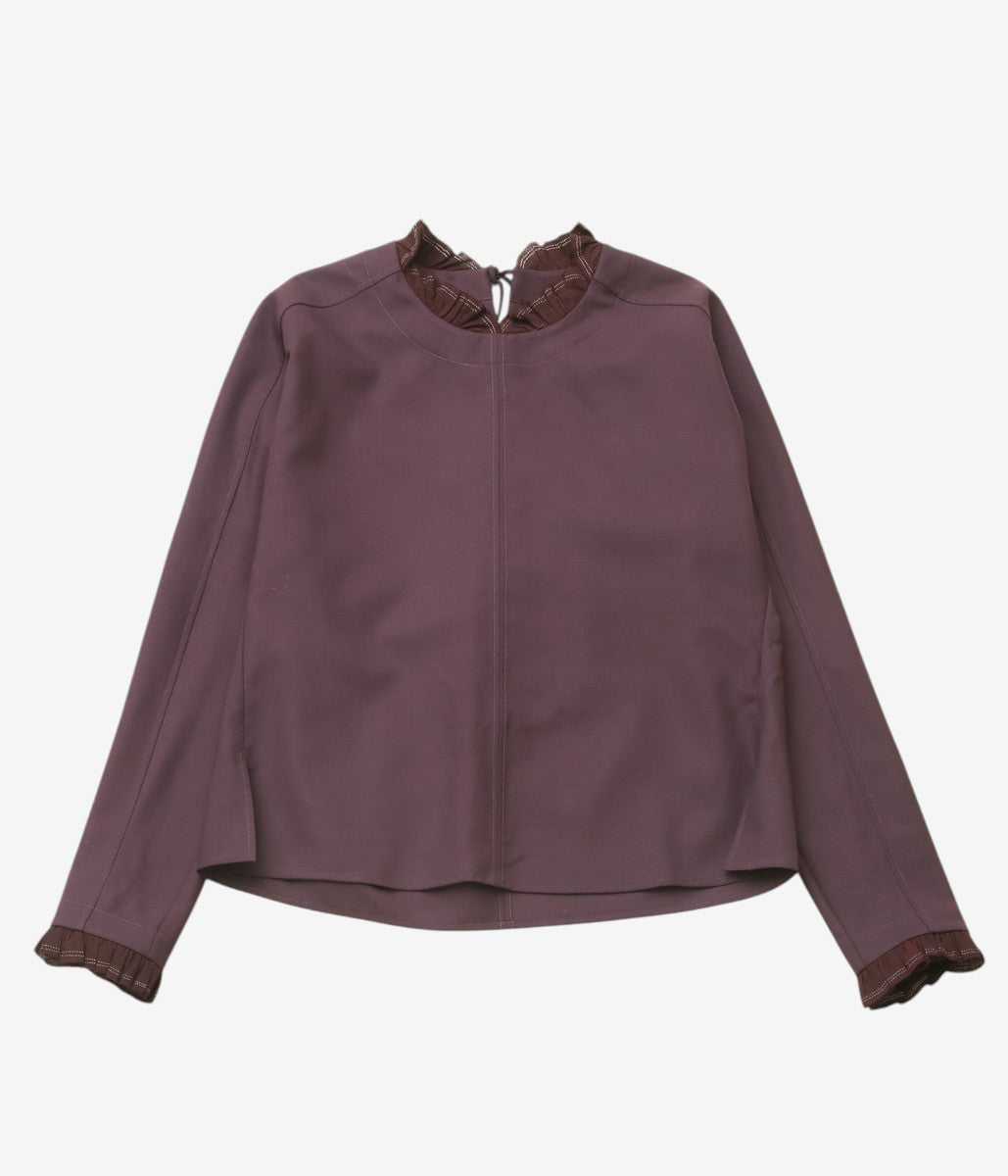 SEVENTY FIVE ''RUFFIE TOP'' (PLUM)