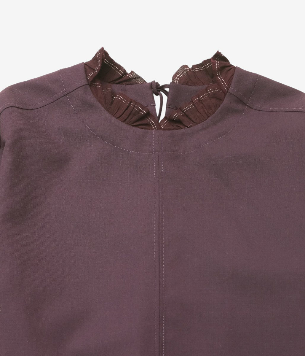 SEVENTY FIVE ''RUFFIE TOP'' (PLUM)