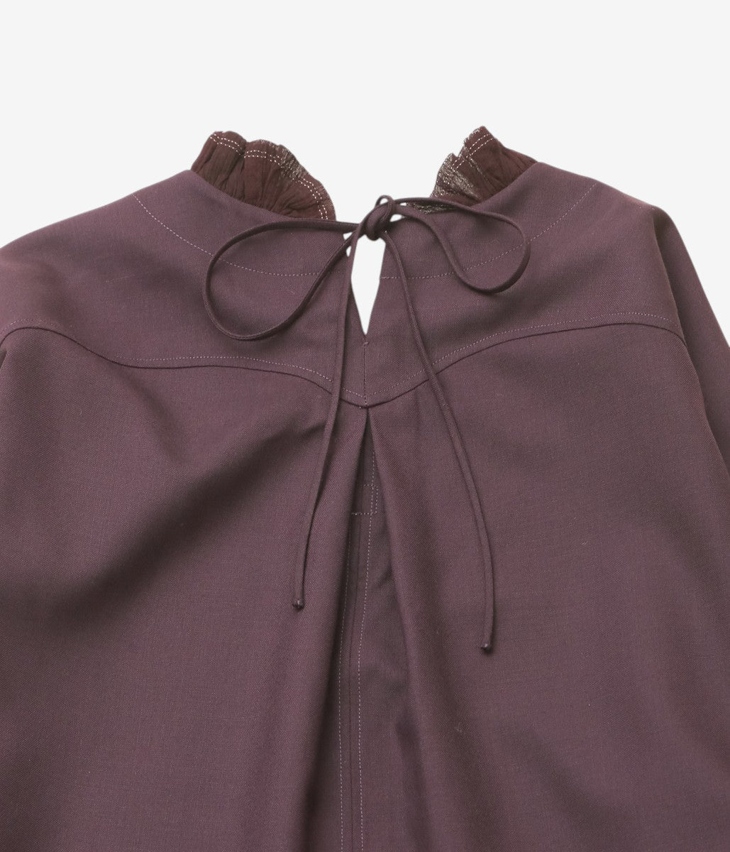 SEVENTY FIVE ''RUFFIE TOP'' (PLUM)
