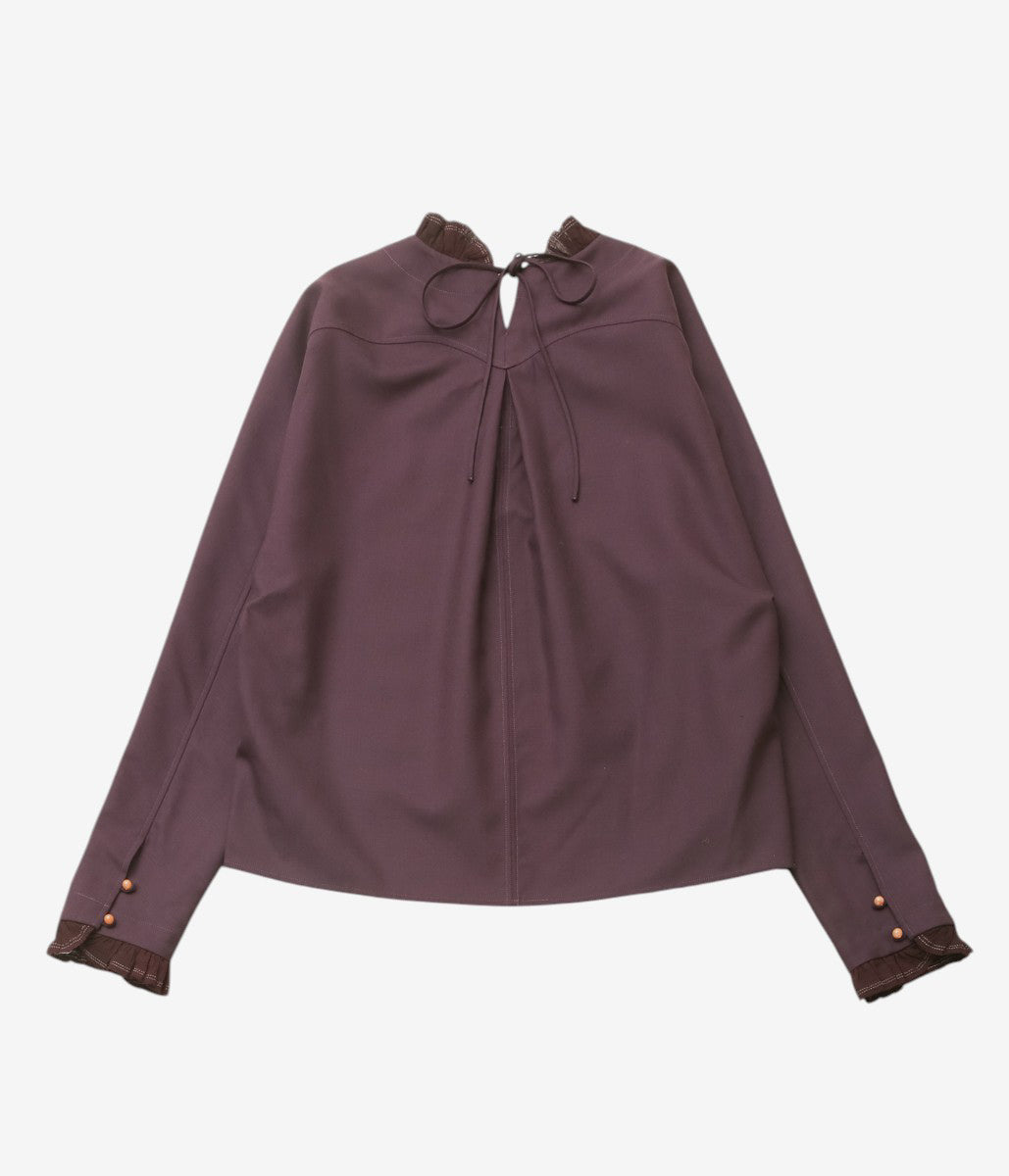 SEVENTY FIVE ''RUFFIE TOP'' (PLUM)