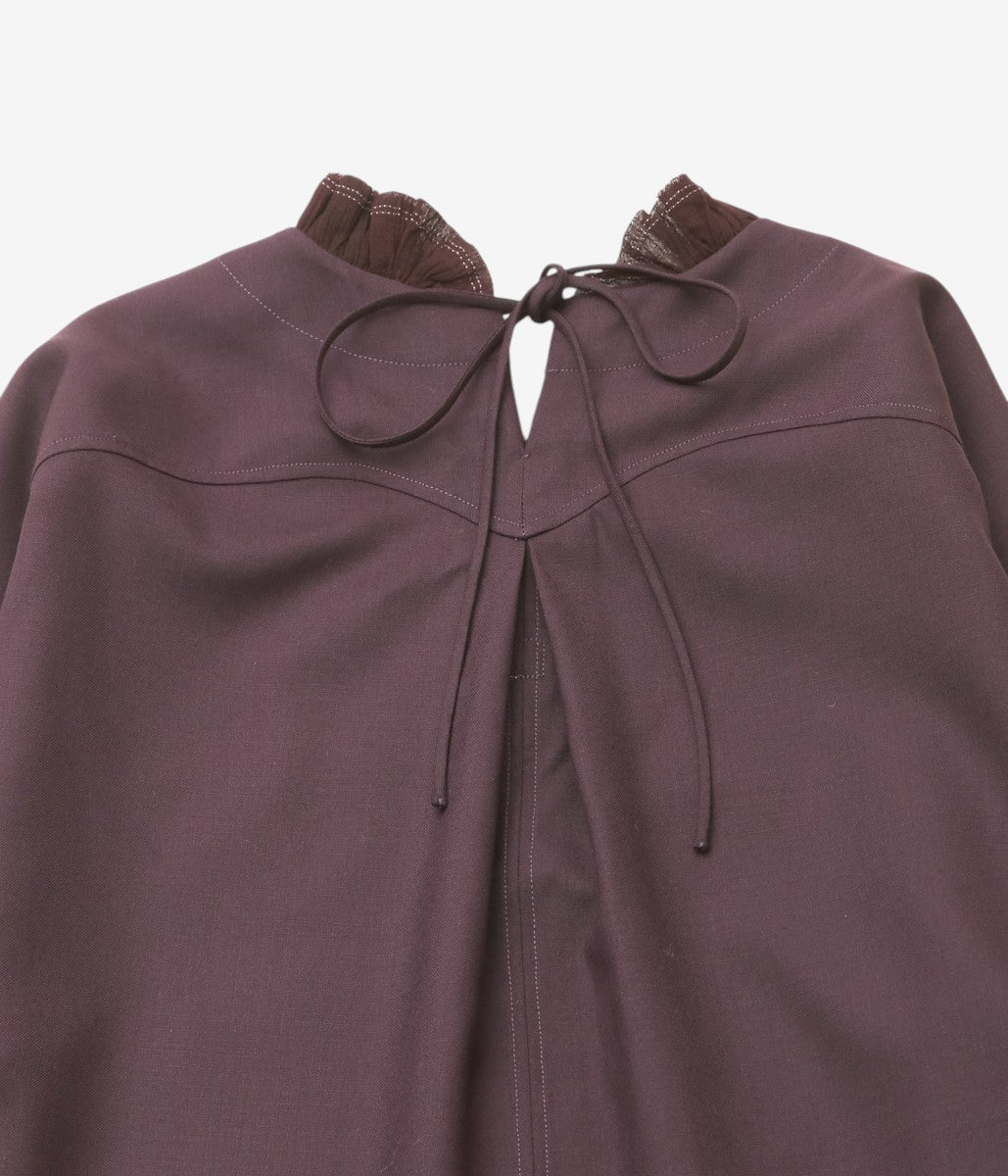 SEVENTY FIVE ''RUFFIE TOP'' (PLUM)