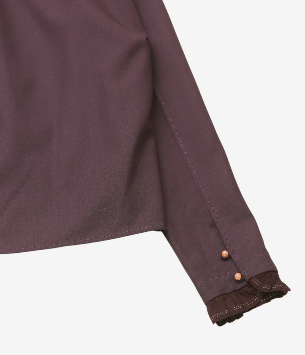 SEVENTY FIVE ''RUFFIE TOP'' (PLUM)