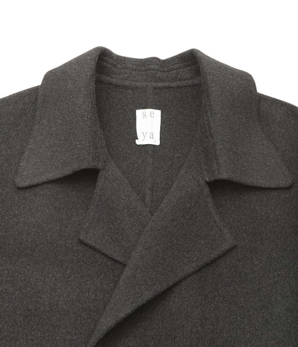 SEYA. ''DOUBLE FACE COAT'' (ASH CHARCOAL)
