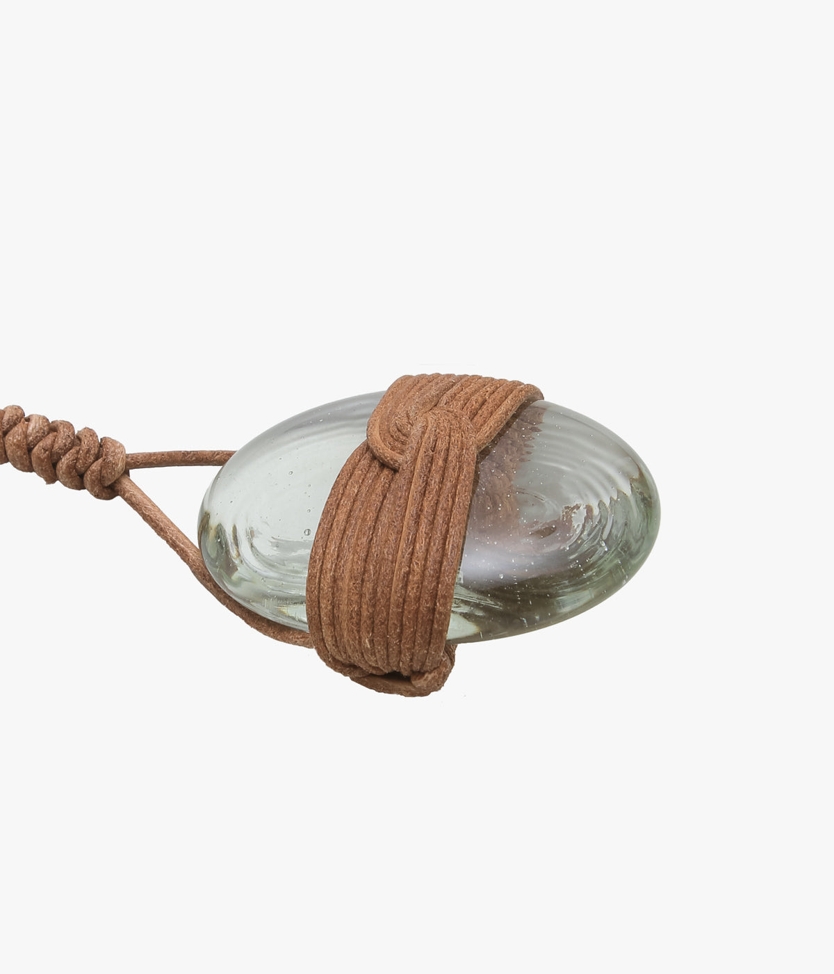 SEYA. "EN MUSUBI DROP NECKLACE" (TRANSPARENT / NATURAL BROWN)