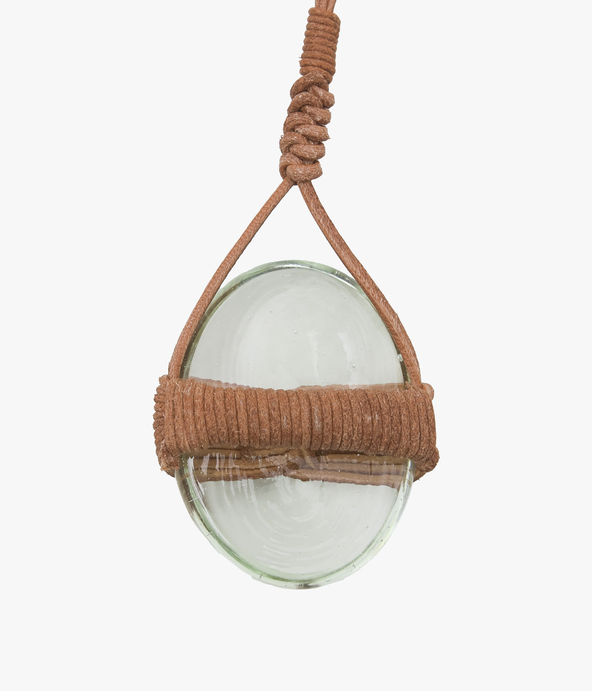 SEYA. "EN MUSUBI DROP NECKLACE" (TRANSPARENT / NATURAL BROWN)
