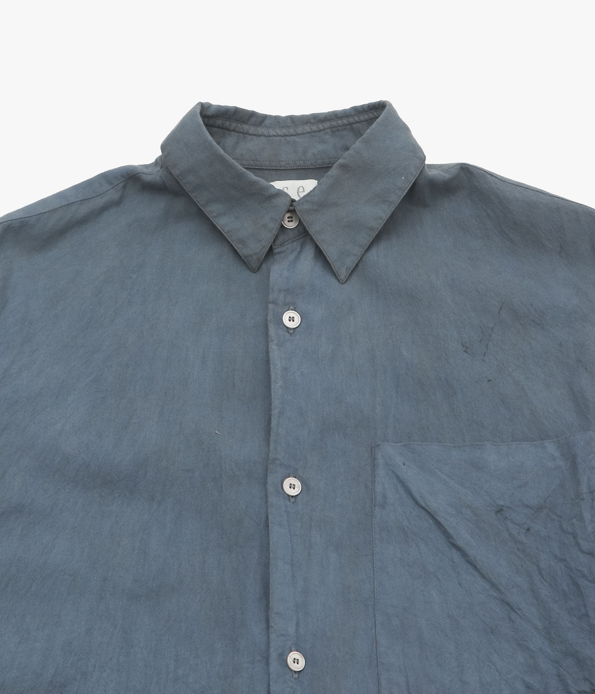 SEYA. ''ETERNAL SHIRT'' (PLUM X INDIGO MUD SPLASH)