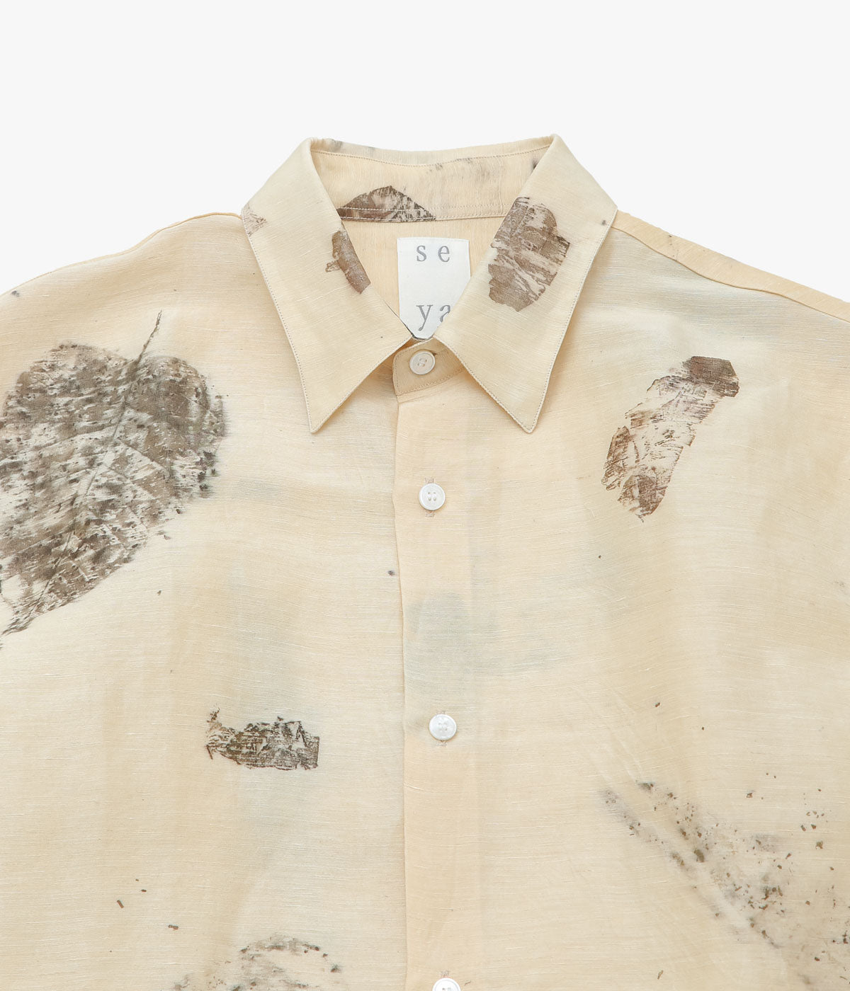 SEYA. "ETERNAL SUMMER SHIRT" (HAND LEAF PRINT)