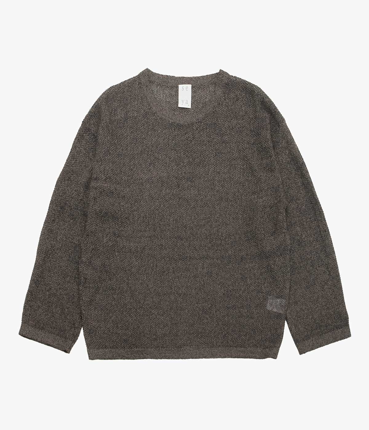 SEYA. ''KOMOREBI SWEATER'' (INDIGO X MUD MELANGE)